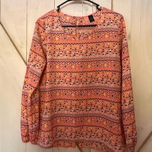 Vibrant Geometric Print Blouse